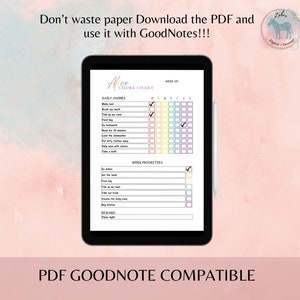 Rainbow Chore Chart for Kids: Editable, Printable (PDF) - Etsy