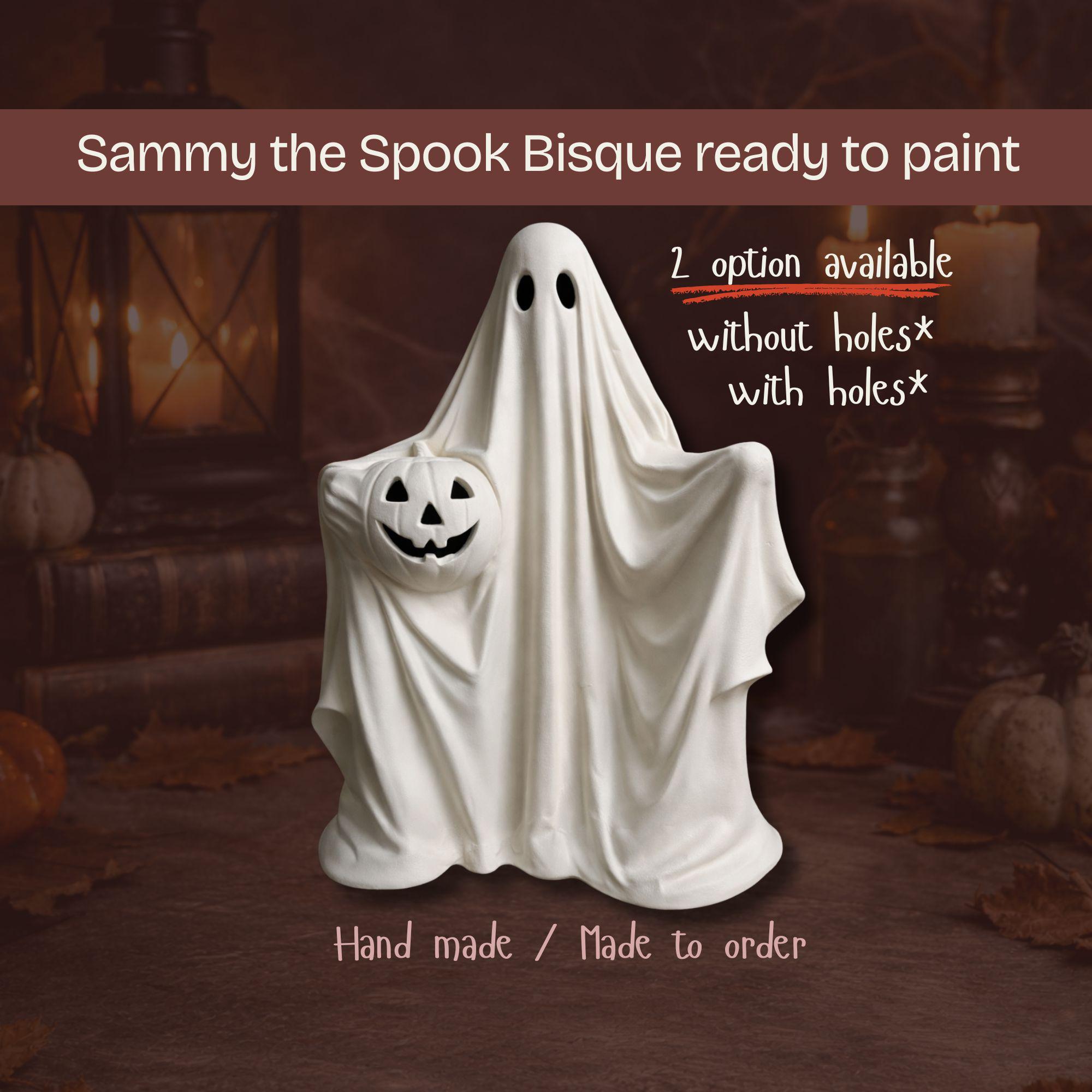 Ceramic Bisque Ghost Figurine - Sammy the Spook Byron Mold