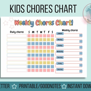 Chores chart kids printable, kids chore chart, household chores, responsibility chart printable, , digital chore chart for kids
