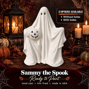 笑*福様 90s ソーシャル ディストーション XL 鬼フェイド コピーライト付 Ghost With Pumpkin Ceramic Bisque Ready to Paint, Sammy the Spook