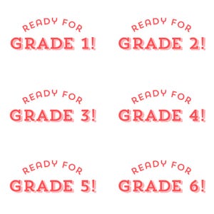 Ready For Grade 1 To 6 Acrylic Statue, School Milestone Plaque, Kids Desk Decor, Freestanding Classroom Keepsake, Back To School Gift (1 pc)