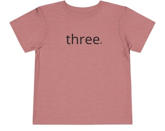 Toddler Short Sleeve Three Shirt