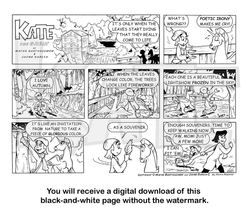 Kate the Great Comic Strip Coloring Book (digital Download) - Etsy