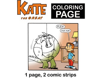 Kate the Great Coloring Page – Comic Strips (digital Download) - Etsy