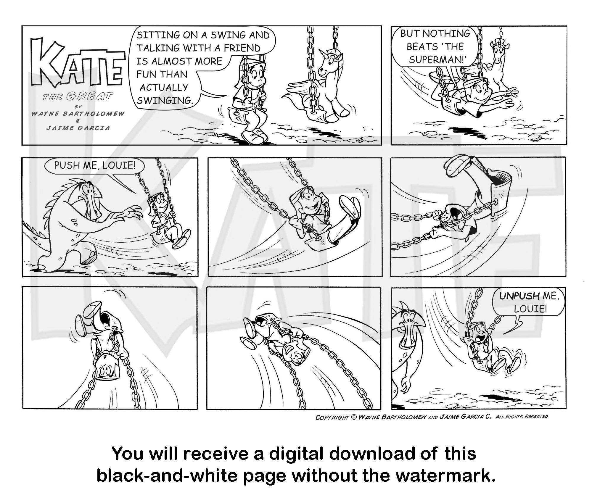 Kate the Great Coloring Page – Comic Strip (digital Download) - Etsy