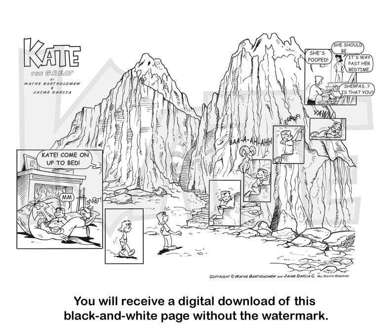Kate the Great Coloring Page - "bedtime" - Etsy