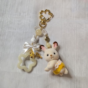 Yellow bunny Sylvanian families Keychain