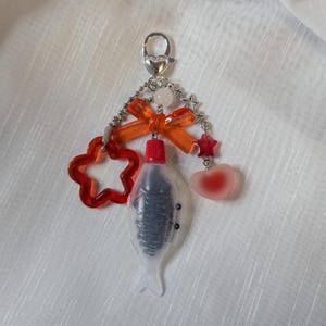Soy sauce keychain / Beaded Jewelry / Cute jewelry charm bead / Phone charm / Kawaii / Coquette / Gift for her / Handmade / Y2K