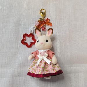 Sylvanian Families Bunny keychain / Beaded Jewelry / Cute jewelry charm bead / Gift for her / Handmade / Y2K