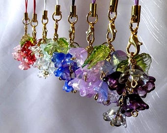 Handgemachte Glasblume Handyanhänger: Perlen Y2K Schlüsselanhänger
