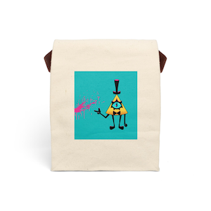 Bill cipher illuminati gravity falls triangle Canvas Lunch Bag With Strap