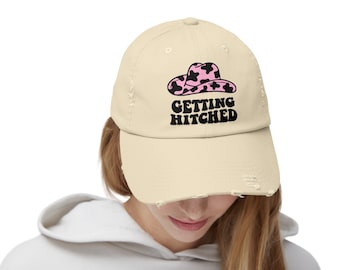 Getting Hitched Bridal Unisex Distressed Cap