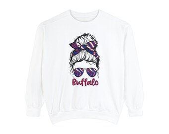 Buffalo Football Girl Unisex Garment-Dyed Sweatshirt