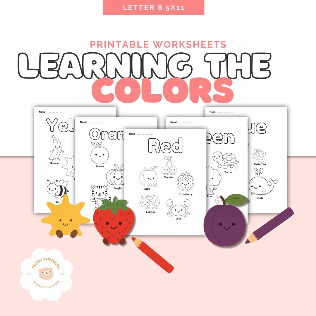 Coloring Lesson Learn the Colors | Educational Printable Coloring Worksheets ...