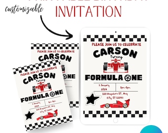 Formel 1 Geburtstags-Einladung