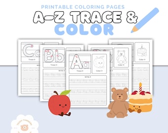 Alphabet-Übungs-Arbeitsblätter A - Z | Handschriftliche Übung für Kinder | Vorschule & Kindergarten zum Ausdrucken | ABC Kopiervorlage PDF