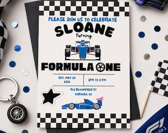 Alpine Formel 1 Geburtstags-Digital-Einladung