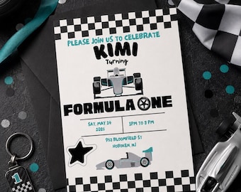 Mercedes Formel 1 Geburtstags-Digital-Einladung
