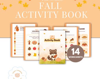 Fall Activity Book for Kids: 14 Autumn Learning Worksheets (PDF Download)