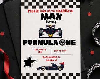 Red Bull Formel 1 Geburtstags-Digital-Einladung
