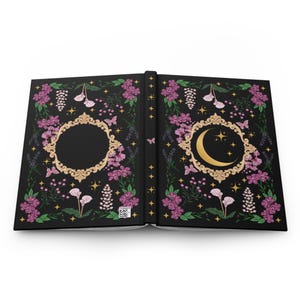 Journal floral de sorcière | carnet de notes à couverture rigide