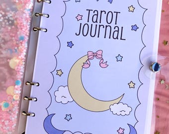 Kawaii Tarot Journal: Pastel Y2K Moon Tarot Guide, A5