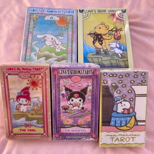 Cute Kawaii Character Tarot | Kuromi Cinnamoroll My Melody Mokmokchan