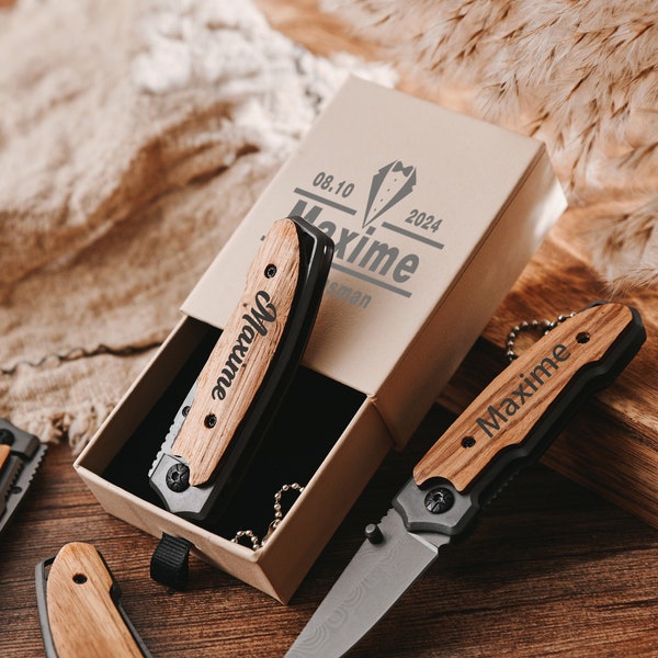 Personalized Pocket Knife,Custom fold Knife,Thoughtful gifts for outdoor enthusiasts,Groomsman Gift,Best Man Gift