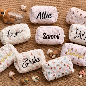 Customized embroidered toiletry bag - Personalized travel toiletry bag - Bridal shower, Mother&#39;s Day gift, bridesmaid gift