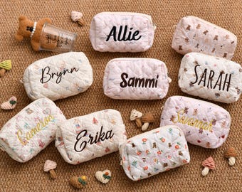 Customized Embroidered Toiletry Bag - Personalized Travel Cosmetic Pouch - Bridal Shower,Bridesmaid Present