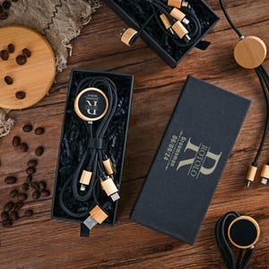 Personalized Groomsmen Charging Cables | Customized Multi-Port Phone Chargers | Unique Corporate  Party Gift Ideas