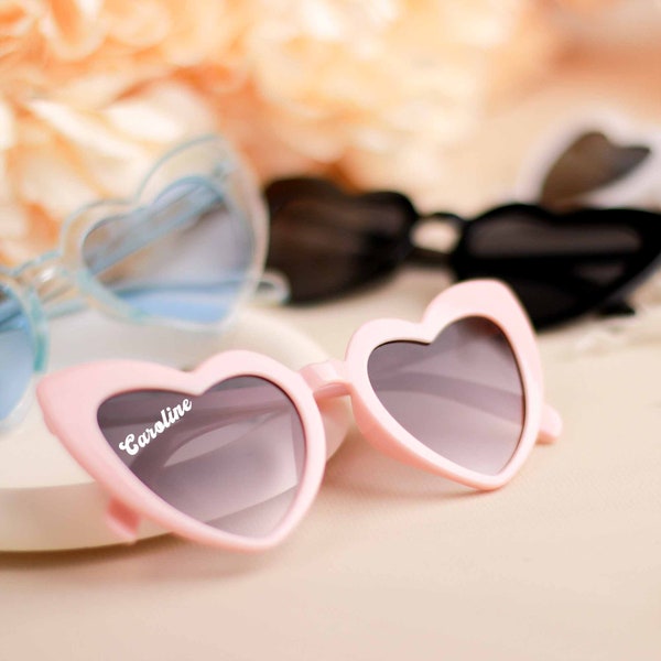 Chic Heart Sunglasses — Perfect Wedding Favors for Bridesmaids Gifts,Stylish Shades for the Trendsetting Bride and her Bridesmaids