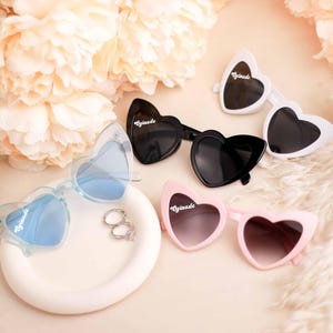 Chic Heart Sunglasses — Perfect Wedding Favors for Bridesmaids Gifts,Stylish Shades for the Trendsetting Bride and her Bridesmaids
