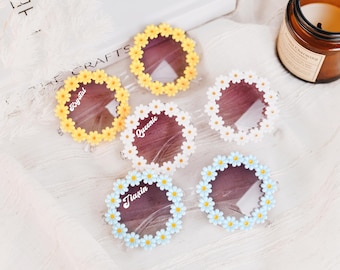 Customized Flower Sunglasses for Kids and aldult,Thoughtful Gift for Flower Girls,Trendy Sunglasses for Wedding Guests of All Ages