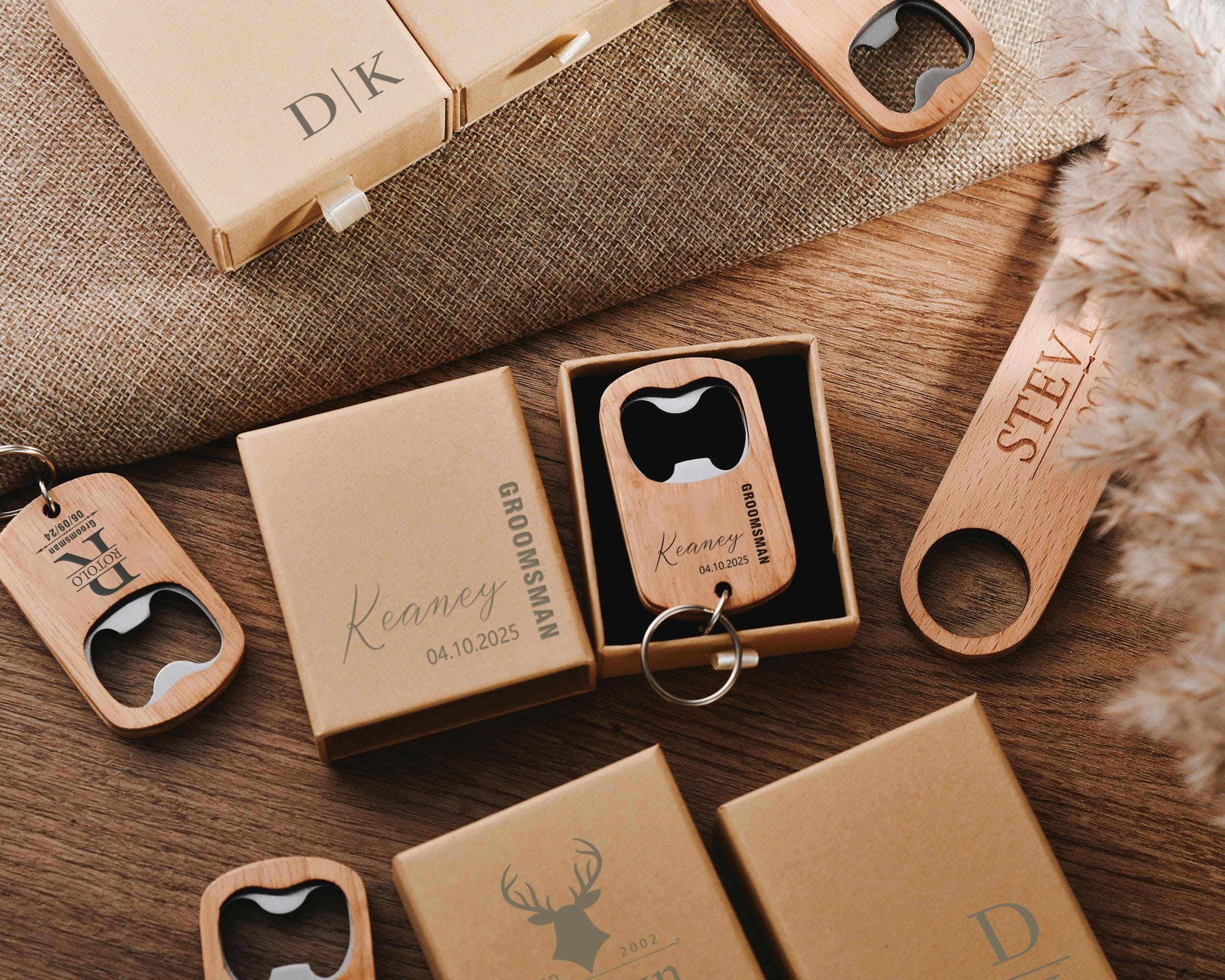 Apri Bottiglia Magnetico in Legno Personalizzato Gadget Ideale per Fiere Food, E