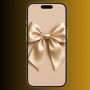 Satin bow phone wallpaper digital download