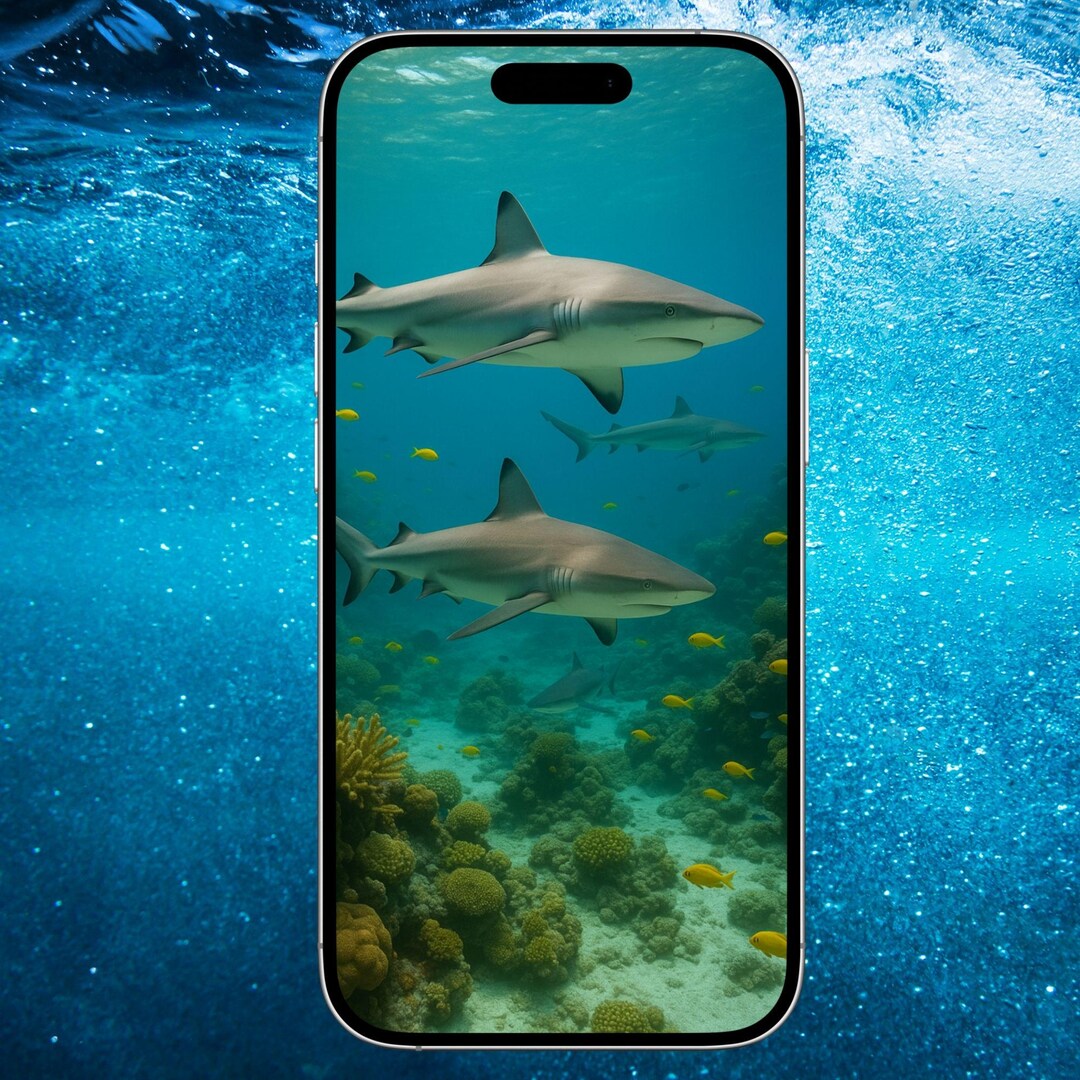 Shark Phone Wallpaper | Underwater Ocean Lock Screen | Marine Life ...