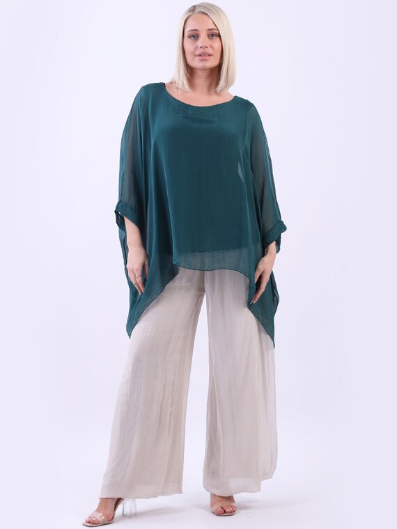 silk batwing top