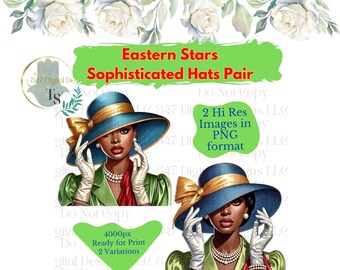 2 PNG Kobiety Noszące Biały Kapelusz | Zamów Pakiet Klipartów Gwiazda Wschodnia | OES Sister PNG | Sisterhood | Projekt Gwiazdy Wschodniej | Kobiety Gwiazdy Wschodniej