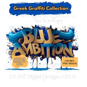 Blau und Gold Graffiti PNG | Blaues Ambition Design | HBCU Schwesternschaft | SGRho Clipart | Tshirt | Becher | 1922 Sig mma gam Rho Kunst | Kugel PNG