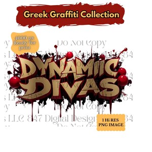 Crimson Cream Graffiti PNG | Dynamic Divas Design | Sorority Sisters | DST Clipart | Tshirt Tumbler Design | Delta Sigma Theta Art Boule D9