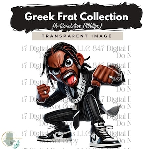 Promenade Fraternité Chibi Guy | Fraternité Hommes PNG | Costume noir et blanc | Clipart hommes noirs | Hommes en costume | Hommes d'affaires | Mode Homme PNG
