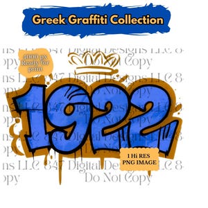 Blau und Gold Graffiti PNG | 1922 Entwurf | HBCU Schwesternschaft | SGRho Clipart | Tshirt Motiv | Becher Design | Sig mma gam Rho | Göttliche Neun