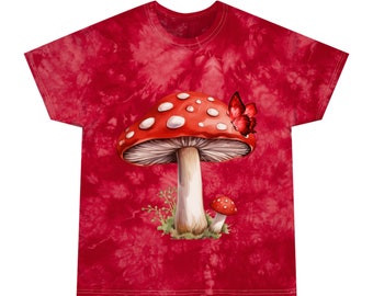 camisa con efecto tie-dye de setas, camiseta con efecto tie-dye, camisa con efecto tie-dye, lejía, camisa con efecto tie-dye, camisa con efecto tie-dye personalizada, camisa natural, hongos, perro, camisa con efecto tie-dye, cristal