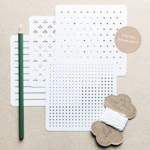 DIGITALE: Sashiko stencil file SVG per plotter da taglio