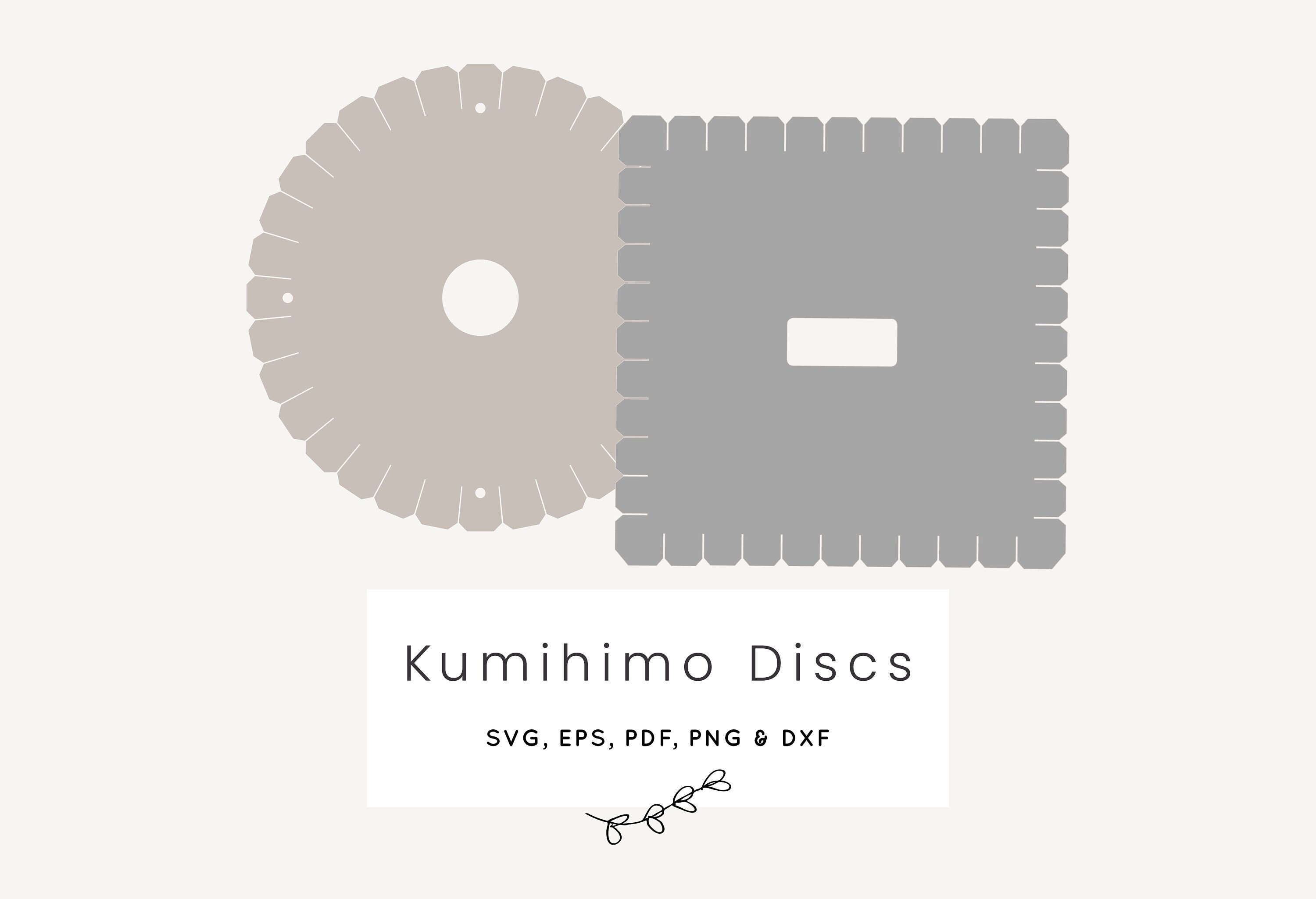 Square Flying Disc DIGITAL: Kumihimo Braiding Discs, Round and Square, SVG File for ...