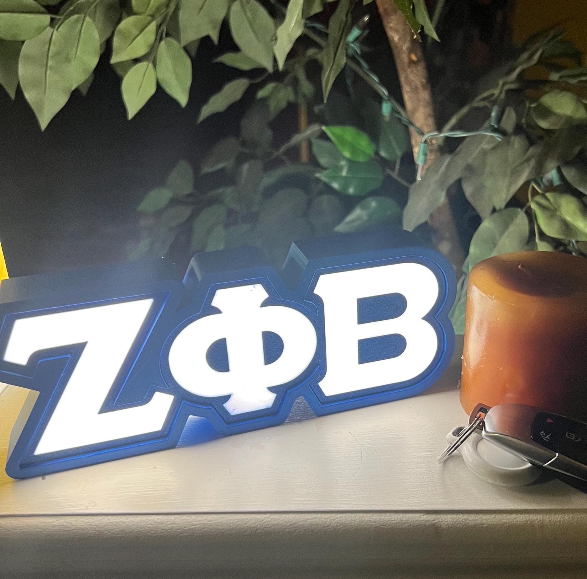 Zeta Phi Beta Inspired Greek Letter LightBox with LED.
