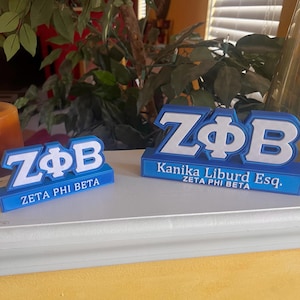 Zeta Phi Beta Inspired Customizable Name Plate