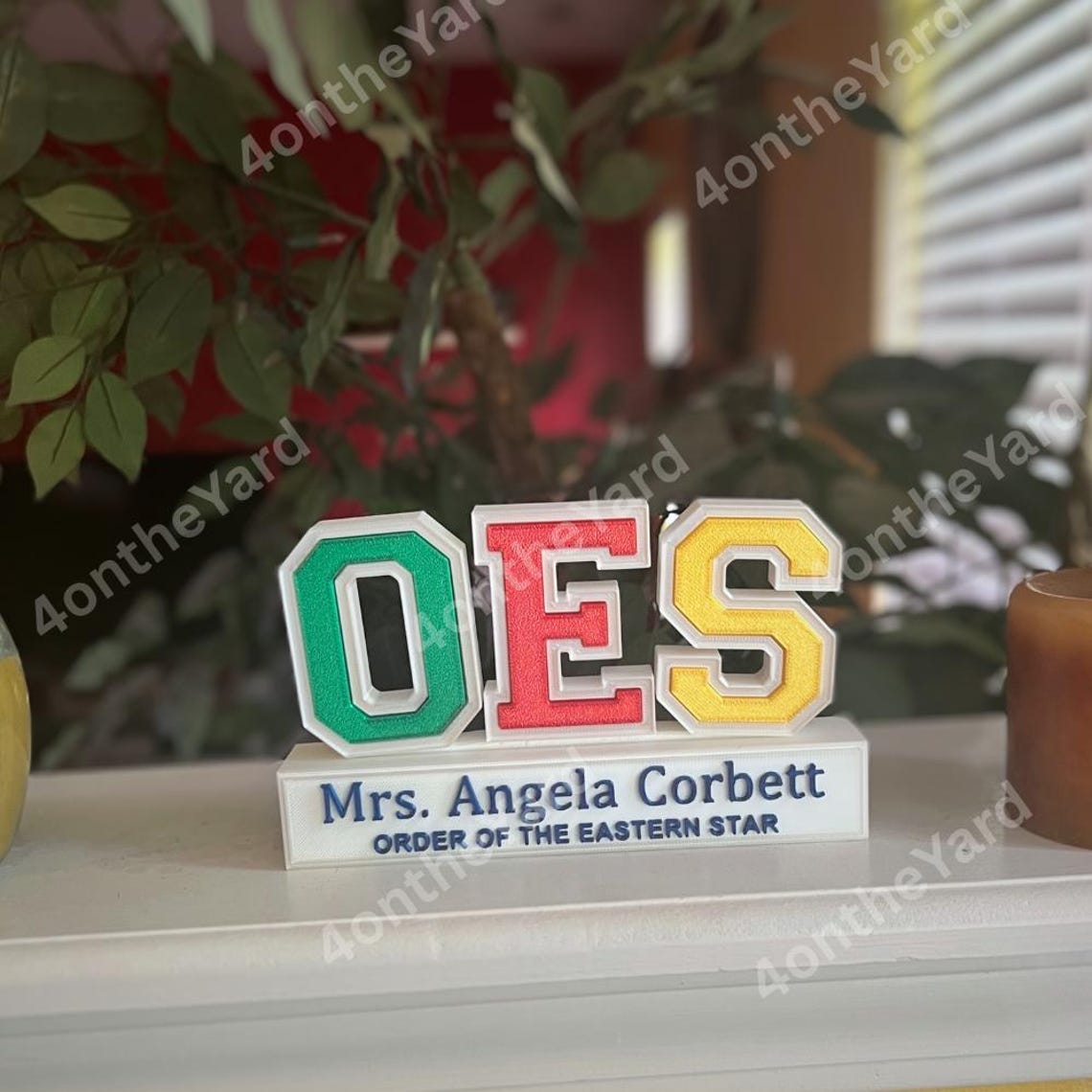 OES Inspired Order of Eastern Star Customizable Desk Name Plate - Etsy