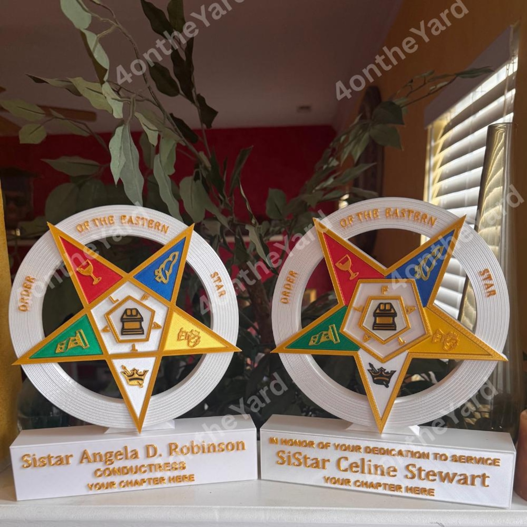OES Star Inspired Order of Eastern Star Customizable Desk Name Plate - Etsy
